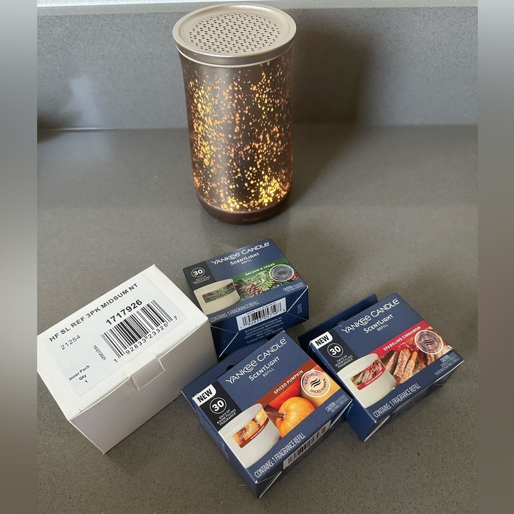 Yankee Candle Used Scent Light (this is now discontinued in 2024) with 6 refills